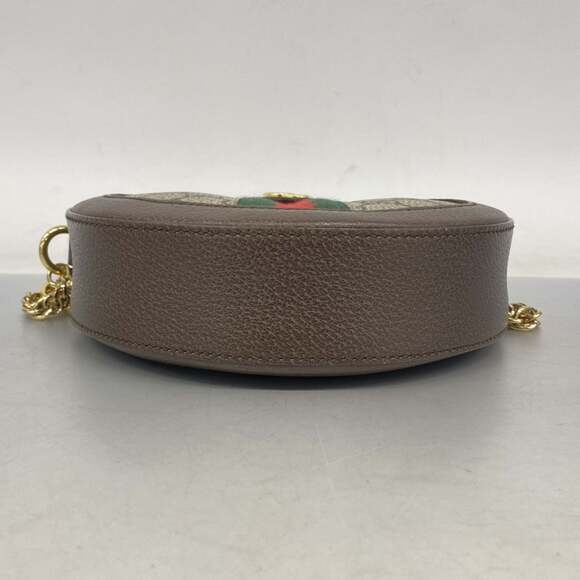 GUCCI Authentic Brown Leather Shoulder Bag - Picture 3 of 9